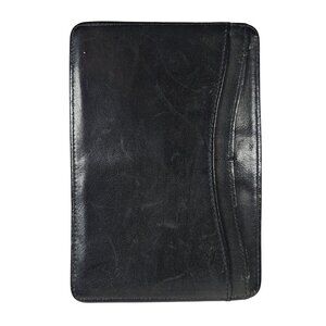Levenger Pocket Briefcase Organizer Passport Holder Black Leather Slim